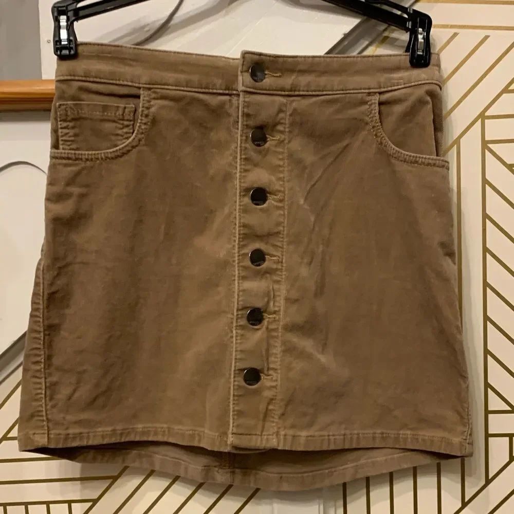 Express Button Down Skirt